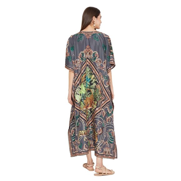 Animal Printed Plus Size Polyester Kaftan Dress for Women by Gypsie Blu - Picture 6 of 8